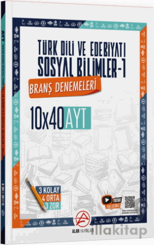 AYT Türk Dili ve Edebiyatı ve Sosyal Bilimler 1 10 x 40 Branş Denemele