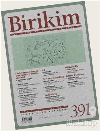 Birikim Aylık Edebiyat Kültür Dergisi Sayı: 391 Kasım 2021