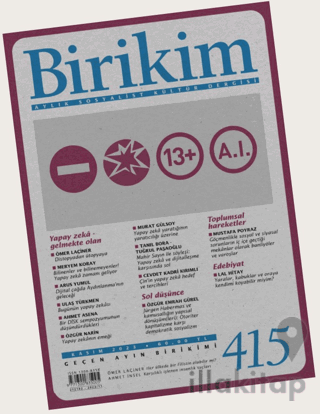 Birikim Aylık Sosyalist Kültür Dergisi Sayı: 415 Kasım 2023