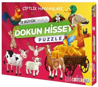 Çiftlik Hayvanları 12 Büyük Parça Dokun Hisset Puzzle
