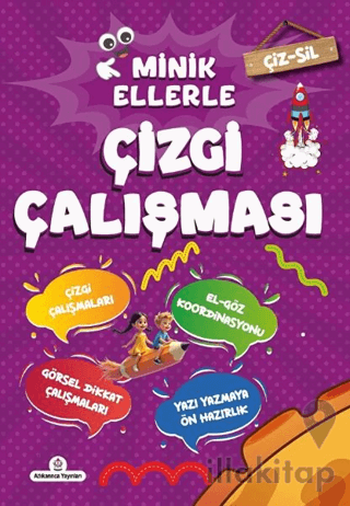 Çiz - Sil Minik Ellerle Çizgi Çalışması (Kalem Hediyeli)