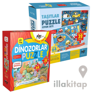 Dinozorlar ve Taşıtlar Puzzle Oyun Seti