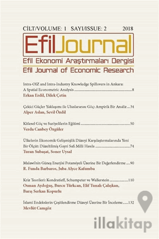 Efil Ekonomi Araştırmaları Dergisi Cilt: 1 Sayı: 2