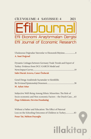 Efil Ekonomi Araştırmaları Dergisi Cilt: 4 Sayı: 4 - 2021