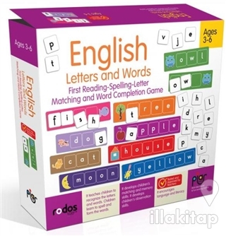 English Letters and Words - First Reading-Spelling-Letter Matching and