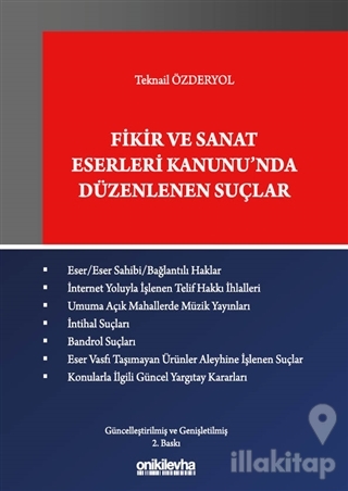 Fikir ve Sanat Eserleri Kanunu'nda Düzenlenen Suçlar (Ciltli)