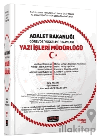 GYS Adalet Bakanlığı Yazı İşleri Müdürlüğü Konu Anlatımı ve 1000 Soru 