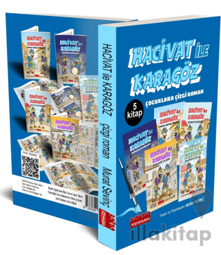 Hacivat İle Karagöz Çizgi Roman Seti 5 Kitap (1.ve 2. Sınıflara - 6+Yaş)