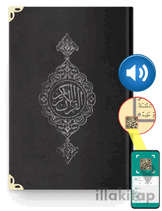 Hafız Boy Kadife Kur'an-ı Kerim (Siyah, Yaldızlı, Mühürlü)