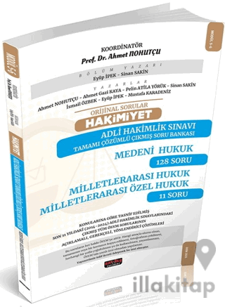 HAKİMİYET Adli Hakimlik Medeni Hukuk-Milletlerarası Hukuk Çıkmış Soru 
