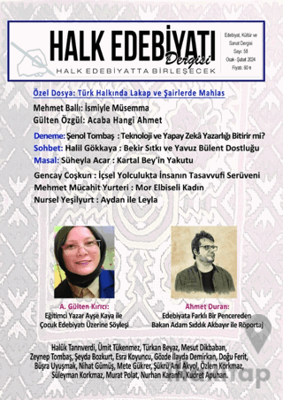 Halk Edebiyatı Dergisi Sayı: 58 Ocak - Şubat 2024