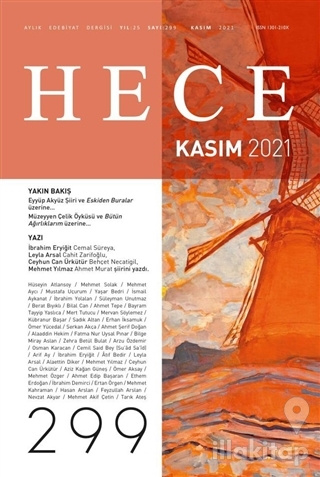 Hece Aylık Edebiyat Dergisi Sayı: 299 Kasım 2021