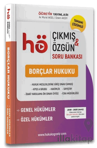 HMGS Hakimlik KPSS Borçlar Hukuk Çıkmış Özgün Soru Bankası Çözümlü