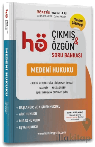 HMGS Hakimlik KPSS Medeni Hukuk Çıkmış Özgün Soru Bankası Çözümlü