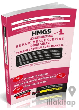 HMGS Kampı Avukatlık Hukuku, Hukuk Felsefesi ve Sosyolojisi, Türk Hukuk Tarihi Soru Bankası