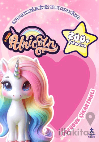 I Love You Unicorn - Pofuduk Çıkartmalı Etkinlik Kitabı