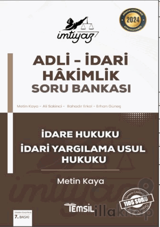 İmtiyaz Adli İdari Hakimlik Soru Bankası İdare Hukuku ve İdari Yargılama Usul Hukuku
