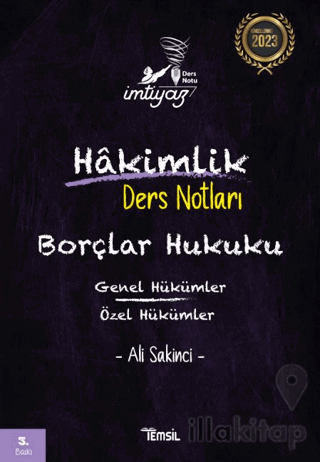 İmtiyaz Borçlar Hukuku Genel Hükümler- Özel Hükümler Hakimlik Ders Notları