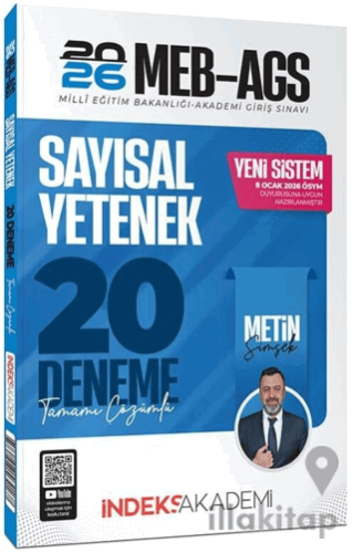 İndeks Akademi 2026 MEB-AGS Sayısal Yetenek 20 Deneme Çözümlü