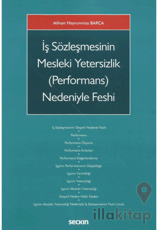 İş Sözleşmesinin Mesleki Yetersizlik (Performans) Nedeniyle Feshi