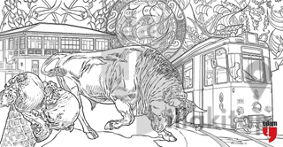 İstanbul Kadıköy Boğa Heykeli Tuval Boyama