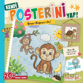 Kendi Posterini Yap! Boya Kopart As! Sevimli Hayvanlar