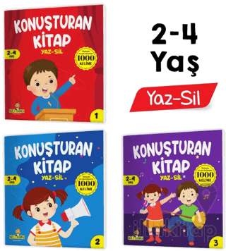 Konuşturan Kitap Serisi YAZ-SİL Kitaplar (Türkçede En Çok Kullanılan 1000 Kelime)
