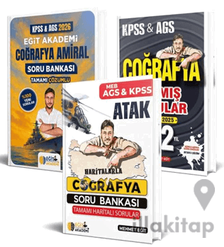 KPSS - AGS Coğrafya Tamamı Çözümlü Soru Bankası Seti