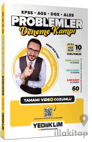 KPSS-AGS-DGS-ALES Problemler Tamamı Video Çözümlü Deneme Kampı (60 Den