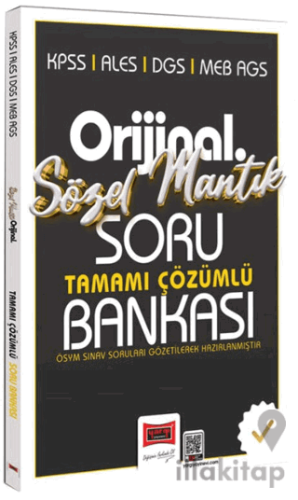 KPSS ALES DGS MEB-AGS Orijinal Sözel Mantık Tamamı Çözümlü Soru Bankası