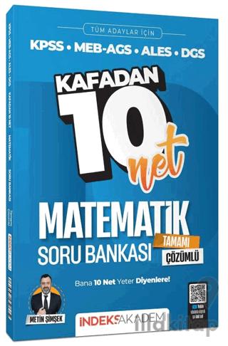 KPSS MEB-AGS ALES DGS Matematik Kafadan 10 Net Soru Bankası Çözümlü