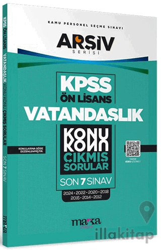 KPSS Ön Lisans Vatandaşlık Konu Konu Çıkmış Sorular Son 7 Sınav (2024 Dahil)