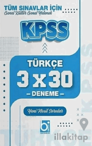 KPSS Türkçe 3x30 Deneme