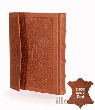 Kur'an-ı Kerim Hamid Aytaç Hatlı Çanta Boy, 5 Renk, Hakiki Deri Cilt Taba (Kod:1562)