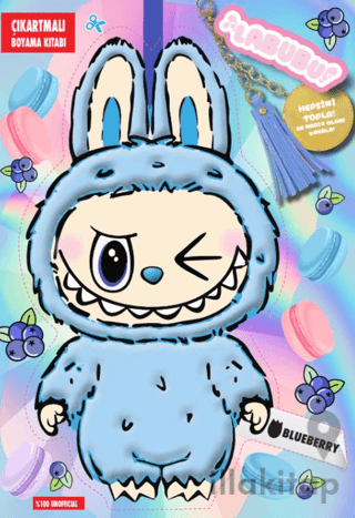 Labubu Blueberry Çılgın Koleksiyon – Çıkartmalı Boyama Kitabı