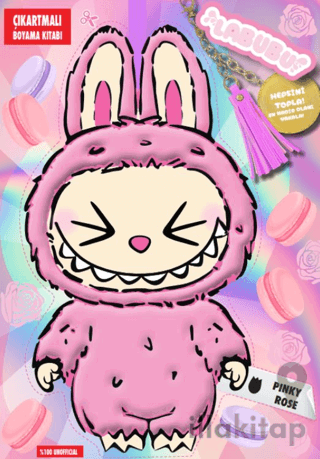 Labubu Pinky Rose Çılgın Koleksiyon – Çıkartmalı Boyama Kitabı
