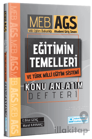 MEB-AGS Eğitimin Temelleri ve Türk Milli Eğitim Sistemi Konu Anlatım Defteri