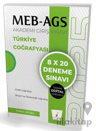 MEB - AGS Hazırlık Türkiye Coğrafyası 8x20 Tamamı Dijital Çözümlü Deneme Sınavı
