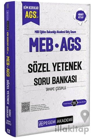 MEB AGS Kim Korkar Sözel Yetenek Soru Bankası Tamamı Çözümlü