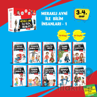 Meraklı Avni ile Bilim İnsanları Serisi - 1 (10 Kitap - Etkinlik Testi - Değerlendirme Testi)
