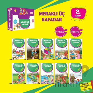 Meraklı Üç Kafadar Serisi (10 Kitap - Etkinlik Testi - Değerlendirme Testi)