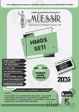 Müessir Adli Hakimlik + HMGS Çıkmış Soru Bankası Set