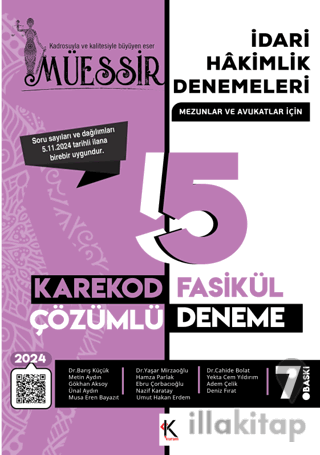 Müessir İdari Hakimlik Denemeleri- 2024 Karekod Çözümlü