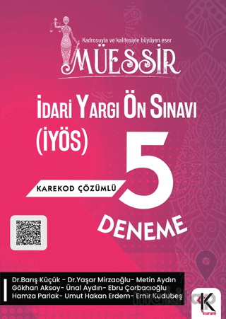 Müessir İdari Yargı Ön Sınavı (İYÖS) 5 Deneme Karekod Çözümlü