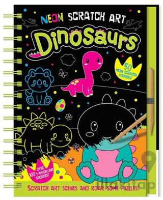 Neon Scratch Art - Dinosaurs