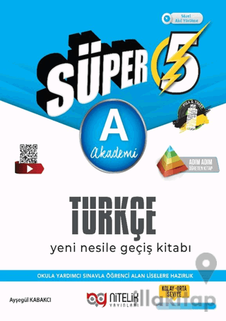 Nitelik 5. Sınıf Süper Türkçe A (Akademi) Yeni Nesile Geçiş Kitabı