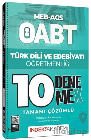 ÖABT MEB-AGS Türk Dili ve Edebiyatı Öğretmenliği 10 DenemeX Çözümlü