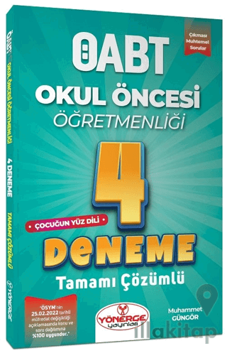 ÖABT Okul Öncesi Öğretmenliği Çocuğun Yüz Dili 4 Deneme Çözümlü