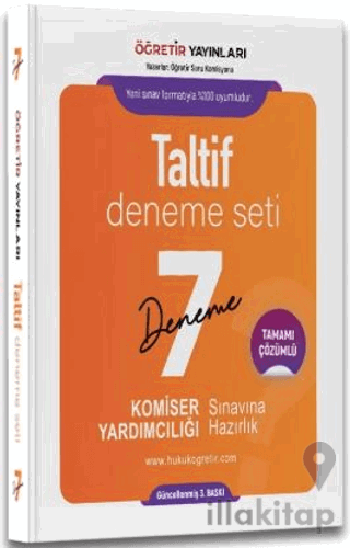 Öğretir TALTİF Komiser Yardımcılığı 7 Deneme Çözümlü