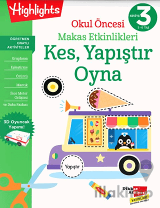 Okul Öncesi Makas Etkinlikleri Kes, Yapıştır, Oyna 3.